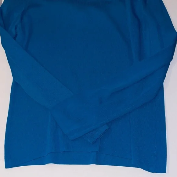 Mirasol Deep Blue Rosette Long Sleeve Tee - Picture 6 of 7